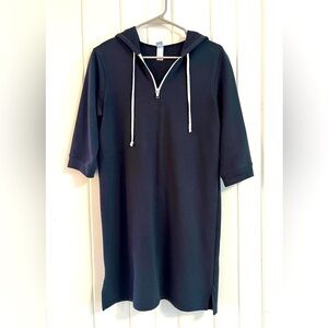 Alternative Apparel Black Hooded Pullover Dress, Sz S